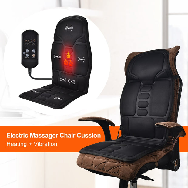 Electric Vibrating Car Massage Chair Mat Portable Massager Cushion