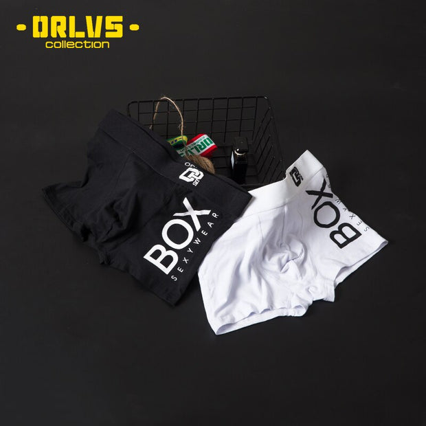 ORLVS Mesh MIke Fiber Cotton Boxershorts Men Comforable Panties Set