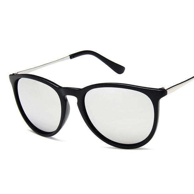 Brand Designer Round Cat Eye Sunglasses Man Retro Shades Male