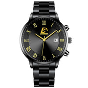 2022 Fashion Mens Gold Stainless Steel Watches Luxury Minimalist Quartz Wrist Watch
