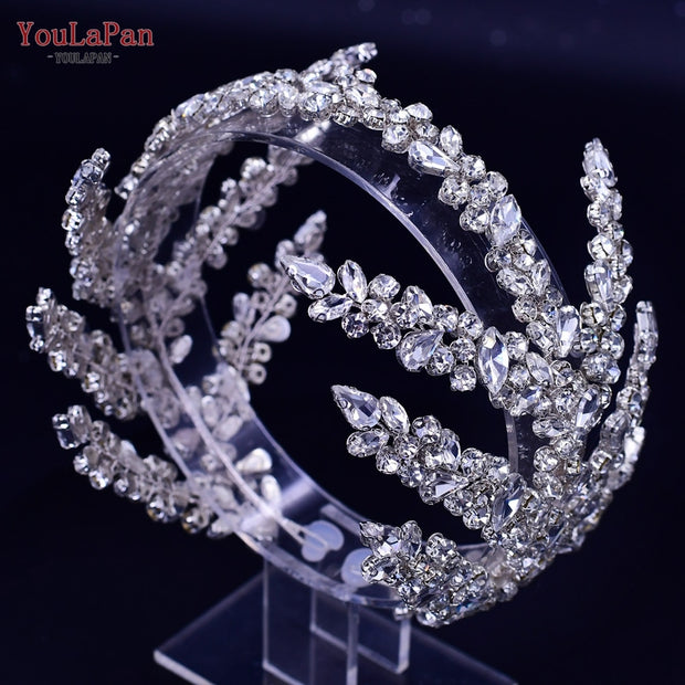 YouLaPan HP425 Wedding Tiara and Crown Rhinestone Headpiece Wedding Hair Accessories 