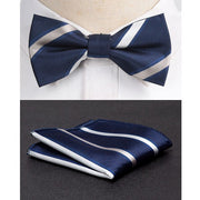 Men Bowtie Cravat Set Fashion Butterfly Party Wedding Ties