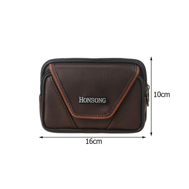 Exquisite Men Wallet Soft PU Leather Waist Packs Male Vintage Casual Zipper