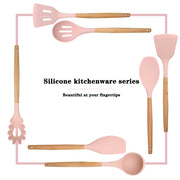 Silicone Kitchenware Cooking Utensils Set Non-stick Cookware Spatula Set