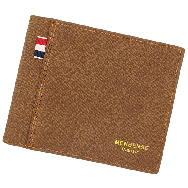 Men Engraved Photo Wallet High Quality PU Leather Short Wallet