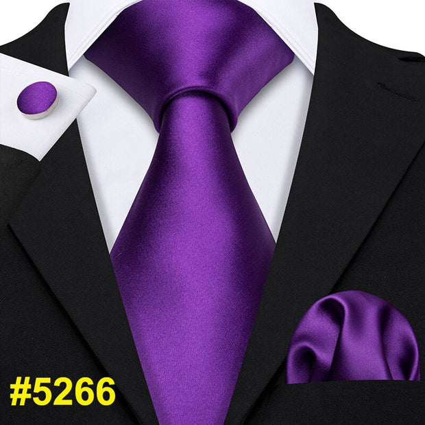 Barry.Wang Designer Purple Paisley Men Ties 8.5cm Wide 100% Silk Tie