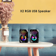 X2 Stereo Sound Surround Loudspeaker Computer Speakers USB Powered Subwoofer