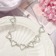 Trendy Pearl Heart Pendant Chain Necklace For Women Butterfly Choker Necklace