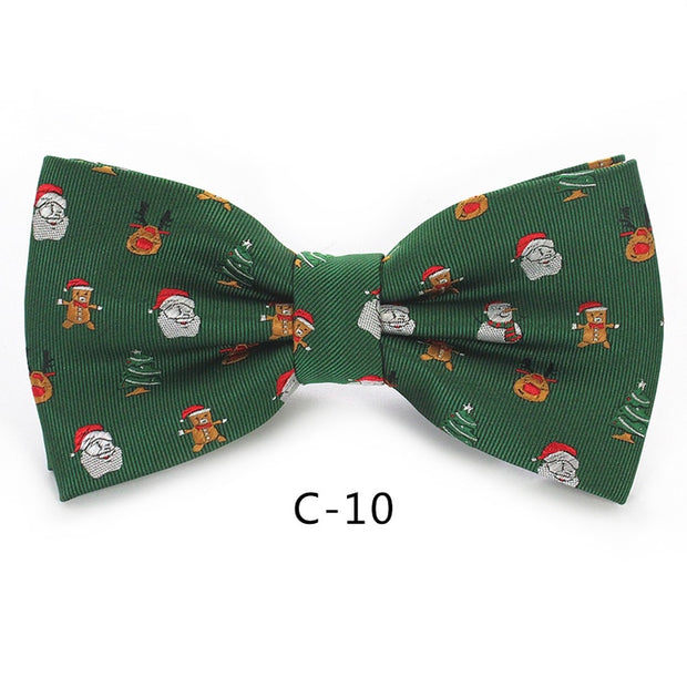 Bow Ties for Mens Shirt  Snowflake Christmas Tree Pattern
