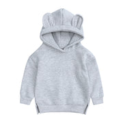 New Fashion Baby Boys Girls Clothes Solid Color Pullover Hooded