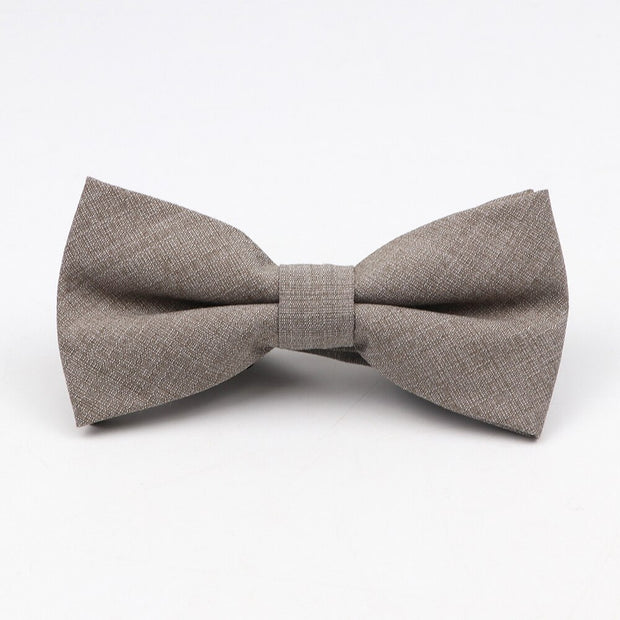 Soft Polyester Solid 15 Colors Father-son Bowtie Set