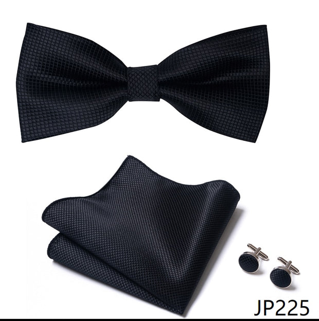 New Paisley  Bow Tie for men Wedding Bowtie Handkerchief Cufflink Set