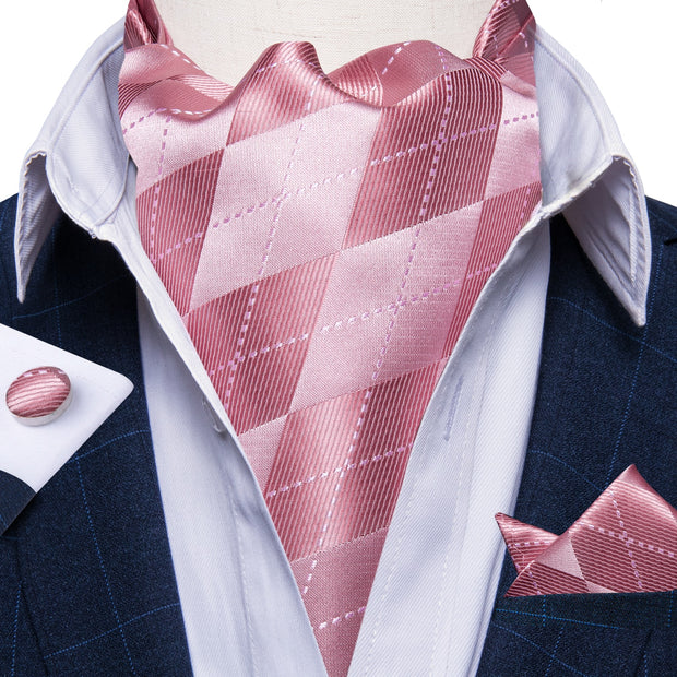 Luxury Men&#39;s Vintage Paisley Floral Formal Cravat Ascot Tie Self British Style
