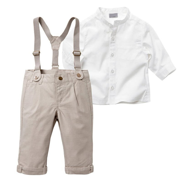 Autumn Set Long Sleeve Tops + Long Suspender Trousers 5 Sizes