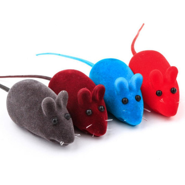 False Mouse Cats Pet Toys Long-haired Tail Mice With Sound Rattling Soft Real Rabbit