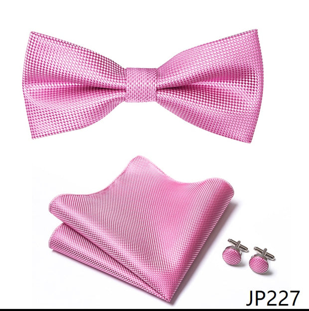 New Paisley  Bow Tie for men Wedding Bowtie Handkerchief Cufflink Set