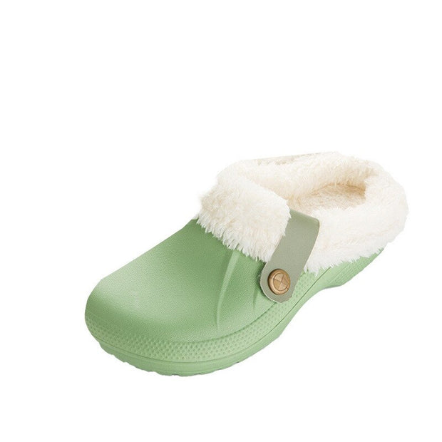 Unisex Home Winter Clogs Indoor Fur Warm Slippers