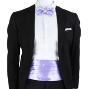 New Fashion Mens Cummerbund Bow Tie Brooch Set