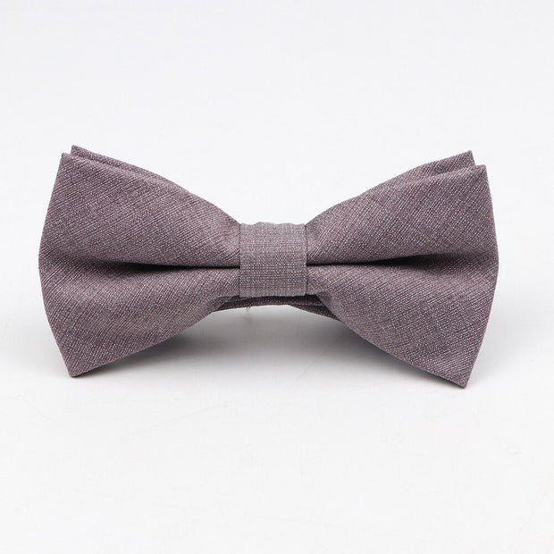 Soft Polyester Solid 15 Colors Father-son Bowtie Set