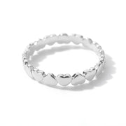 Stainless Steel Heart Rings For Women Propose Engagement Wedding Ring
