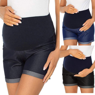 Maternity Short Summer Jeans Pregnant Denim Jean Mommy Clothing