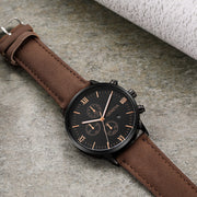 Men Casual Sport Watches Geneva Leather Band Calendar Quartz Watch