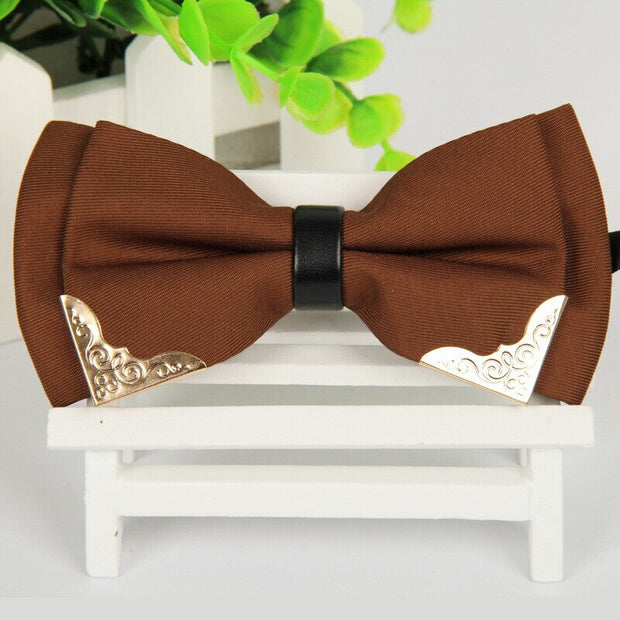 SHENNAIWEI men navy blue bow ties High grade Metal design