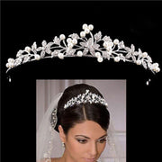 Luxury Bridal Tiara Hair Crown Wedding Hair Accessories for Women Silver Color
