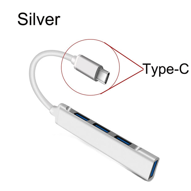 USB To Type C Adapter USB C HUB 3.0 Type C 4 Port Multi Splitter Adapter OTG
