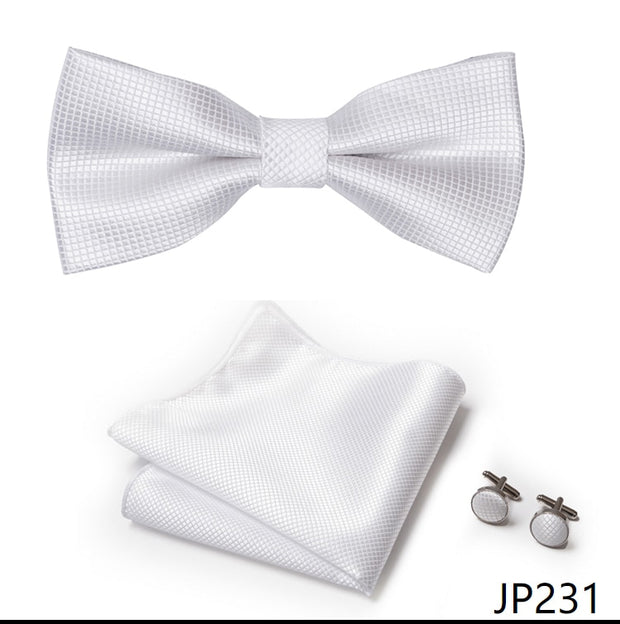 New Paisley  Bow Tie for men Wedding Bowtie Handkerchief Cufflink Set