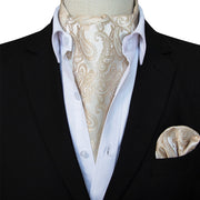 Luxury Men&#39;s Vintage Paisley Cashew Tie Scarf Wedding Formal Cravat Ascot