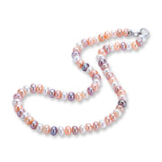 Natural Freshwater Long Pearl Necklace For Women Neck Chain Multi-Color