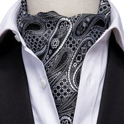 Green Solid 100% Silk Ascot Cravat Tie Ascot Scrunch Self British style