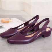Cut-out closed toe jelly sandals women