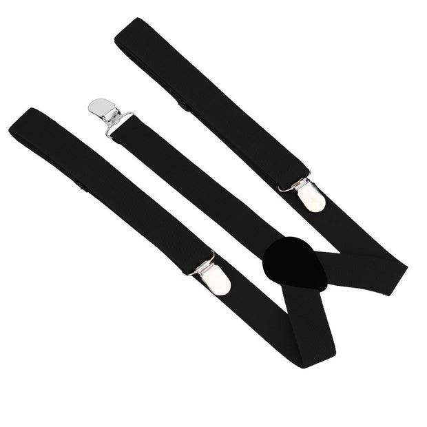 Soild Colorful Suspenders Sets Child Y-Back Braces Adjustable Straps