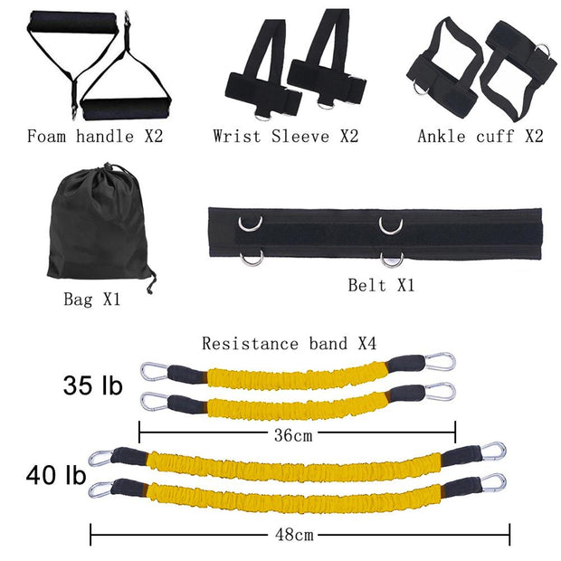 11/12pcs Pull Rope Strength Training Resistance Bands