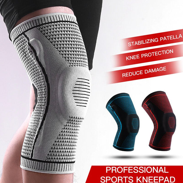 1Pcs Silicone Knee Support Compression Sports Spring Breathable Knee Pads