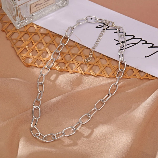 OT Chains for Women Vintage Gold Color Necklace 2022 Trend Fashion