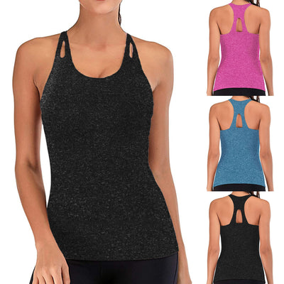 Gym Top Black Sleeveless Yoga Top Gym Women Shirt Fitness T-Shirts