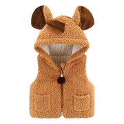 Toddler Baby Girls Boys Vest Kids Warm Clothes Solid Outdoor Fleece Waistcoat