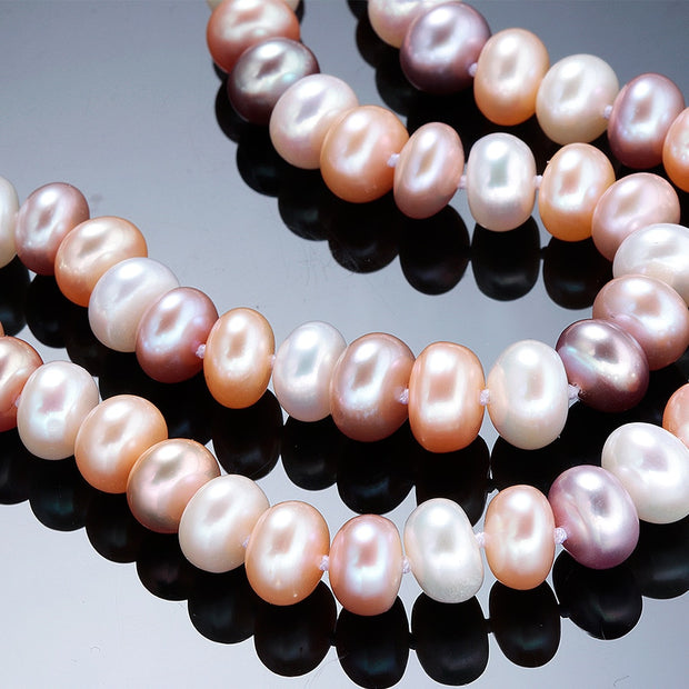 Natural Freshwater Long Pearl Necklace For Women Neck Chain Multi-Color