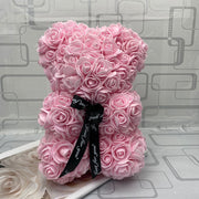 HOT Valentines Day Gift 25cm Red Rose Teddy Bear Rose Flower Artificial Decoration