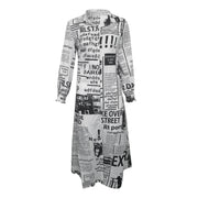Women Stripe print Long Shirt Dress