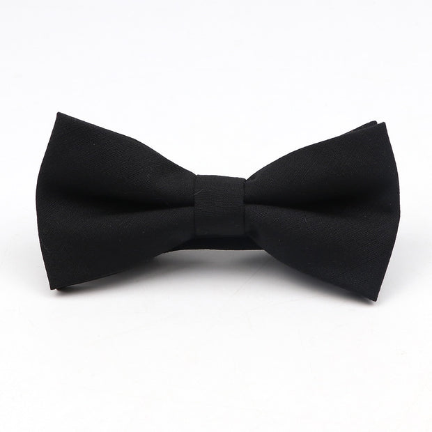 Soft Polyester Solid 15 Colors Father-son Bowtie Set