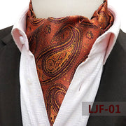 Male British Fashion Paisley Floral Men Long Cravat Ascot Ties Gentlemen