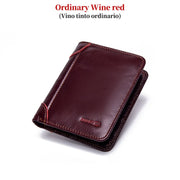 Smart Anti-theft Wallet Men's Business Name Carving Leather Slim