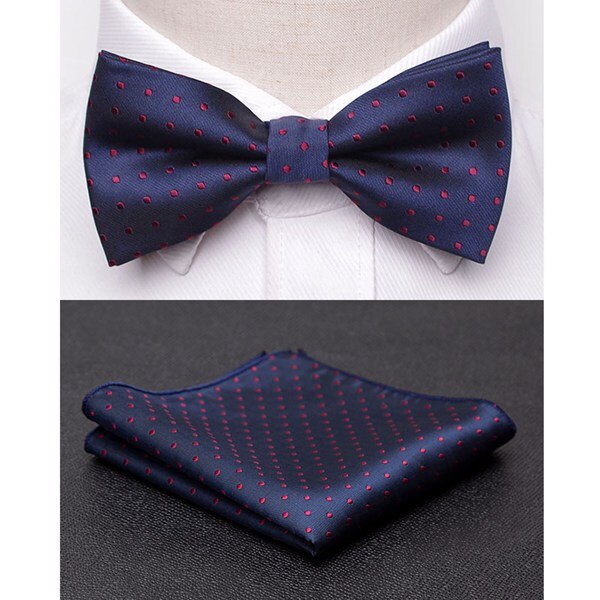 Men Bowtie Cravat Set Fashion Butterfly Party Wedding Ties