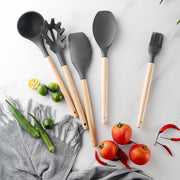 Silicone Kitchenware Cooking Utensils Set Non-stick Cookware Spatula Set