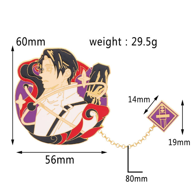 Badge Gojo Satoru Ryomen Sukuna Enamel Pins