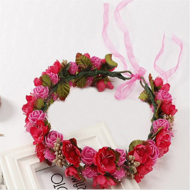 Rustic Bridesmaid Hair Flower Headbands Wedding Hair Accessories Bridal